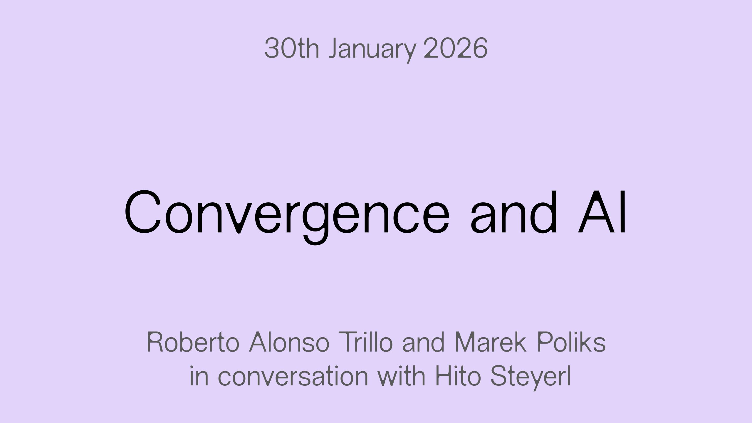 Convergence and AI